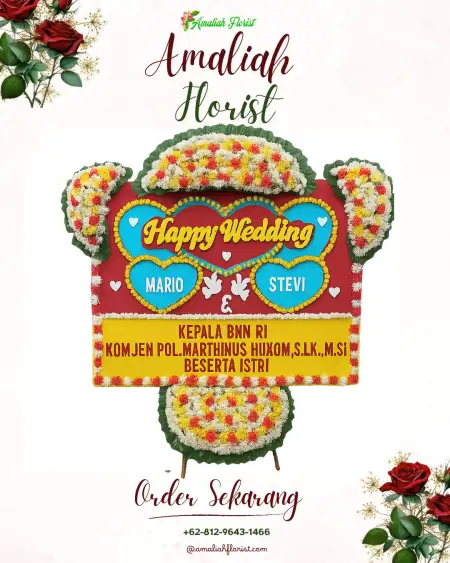 Papan Bunga Pernikahan Mindiptana